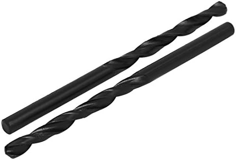Aexit 3,8 mm DIA Tool Titular de 75 mm de comprimento HSS Fluta em espiral Frill Brill Twist Drill Bit Black 10pcs Modelo:
