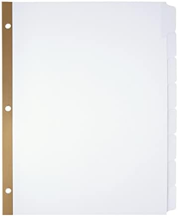 Office Depot apagável Big Tab Divishers, 8 tab, branco, pacote de 2 conjuntos, 3585478685