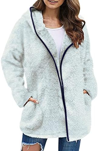 Moda feminina de moda casual espessada de pelúcia cardigã de manga comprida casaco de luxo de lã de lã Hardware de montanha feminina