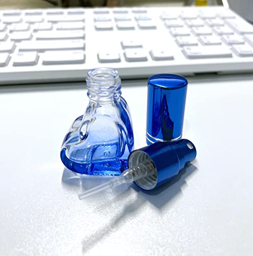 Coração vazio portátil reabastecimento de perfume de perfume Spray, vidro/polipropileno, 5ml, conjunto de 4