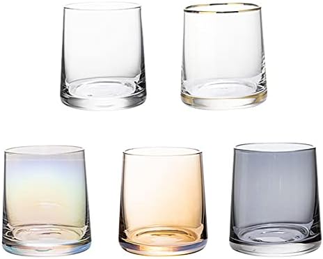 Acever Whisky Cups Glass sem chumbo 264 ml covestware uísque caneca de leite de leite de vidro de vidro, conjunto de 4