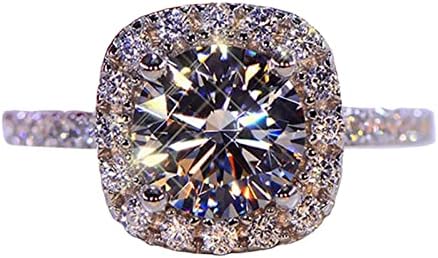 2023 Anel de diamante completo requintado para mulheres de jóias de jóias de noivado de jóias legais para adolescentes