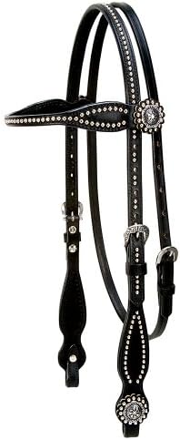 Weaver Leather Unissex Adult Browband Headstall, Black, Horse Us