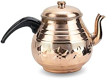 Morya Copper Turkish Tea Potes Tule de chá de chá mais quente Chaleira Infusser Decoração de cozinha vintage Handmade 1.8L