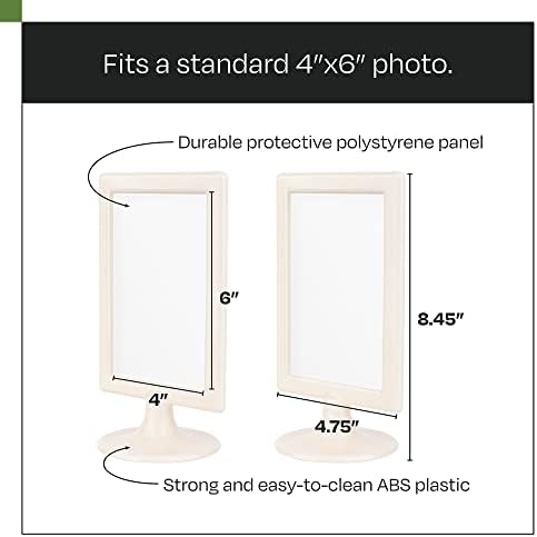 ALBEN DOUSO LIDADO STAPLE Frames - Quadros de fotos de pedestal com inserções e base, ideal para exibição de dupla face