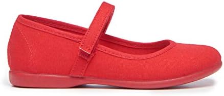 Childrenchic Mary Jane Flats com tiras de gancho e loop - sapatos para meninas para a escola, casamentos e desgaste casual