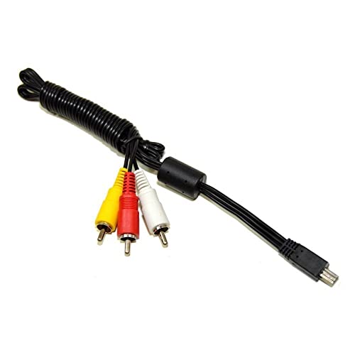HQRP Mini USB a 3 RCA Audio Video Cable para Canon Ixus 255 HS, 265 IS, 275 HS, 500 HS, 510 HS, 870 IS, 970 IS, 980 IS, 990