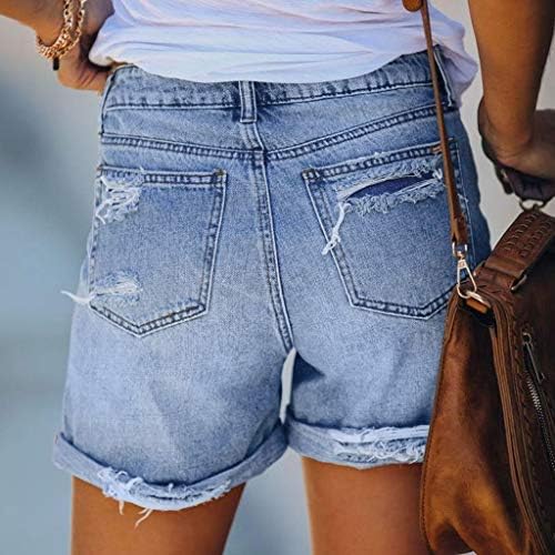 Shorts de jeans femininos Baggy Casual Summer High Shorts Jeans de Denim Estado de Vacados de Vacas Shorts Lounge confortável