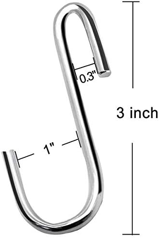 K-Musculo 30 pacote de 3 polegadas de 3 polegadas S ganchos de panela de panela ganchos de cabides pendurados cabides s ganchos para utensílios de cozinha Panques de panelas Toolas de toalhas de roupas Plantas de canecas de café