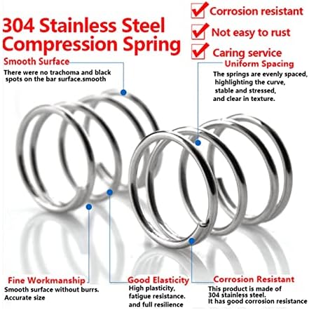 As molas de compressão são adequadas para a maioria dos reparos i 304 Aço inoxidável compressão do rotor Retorno Retorno de