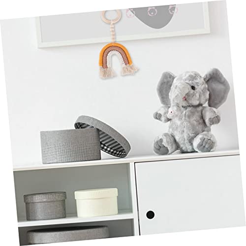 GOGOGMEE 1PC Decoração de anel mini ferramentas penduradas decoração de parede decoração recém -nascida Toço de macrama de arco -íris parede pendurada na parede pendurada pendente pendurada penduramento de bef