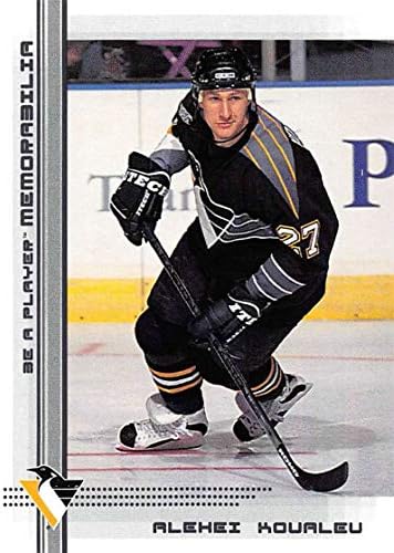 2000-01 ser um jogador memorablia hockey 77 Alexei Kovalev Pittsburgh Penguins Cartão de negociação oficial da ITG