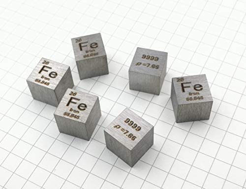 10 mm de cubo de metal de ferro de 10 mm 99,99% Puro para elemento Coleção Laboratório de laboratório Hobbies Hobbies Substância