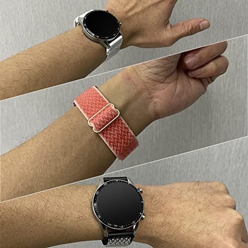 Geiomoo 20mm 22mm Banda de nylon para relógios e smartwatches, cinta de substituição