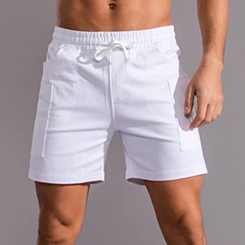 Walldor Summer Athletic Running Outdoor Soild Color Shorts Para homens Trabalho casual diário Use shorts de cordão