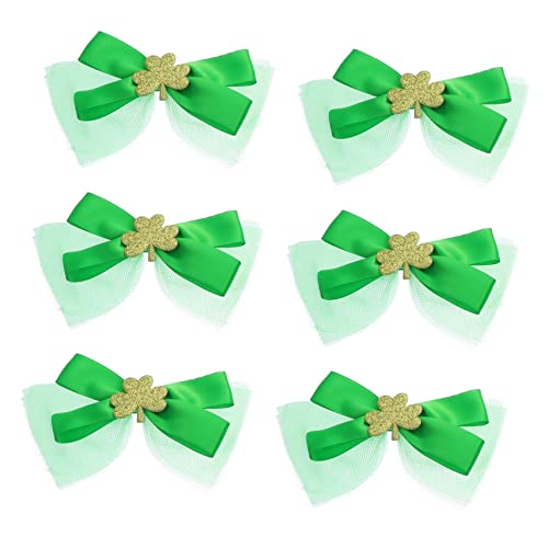 Aboofan 6pcs Irish Day Hairpins Baby Barrettes Irlandeses Festival Pro ProP Festival Cabinete Crianças Crianças Roupas