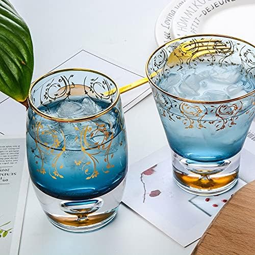 Dodouna 2 PCs Japaneses Creative Crystal Tapa de chá de cristal de vidro de vidro de vidro Drink de suco de suco