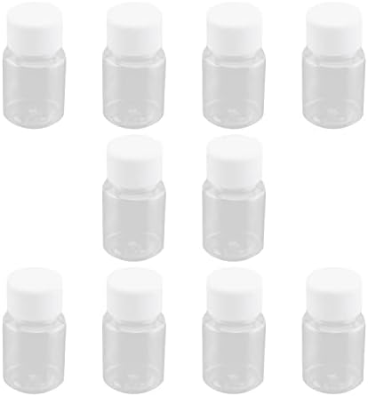 Bettomshin 30pcs 30ml PE Garrafas de plástico, garrafa de reagente de laboratório de boca larga, recipiente de armazenamento