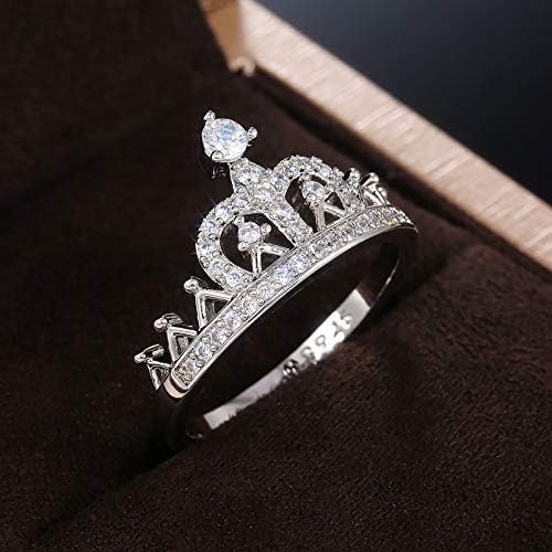 Ringos de casamento e noivado Tamanho do cobre Lady 510 Ring Ring Ring Proposed Crown Rings