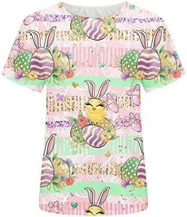 Camisas da Páscoa Mulheres Camisa gráfica de coelho