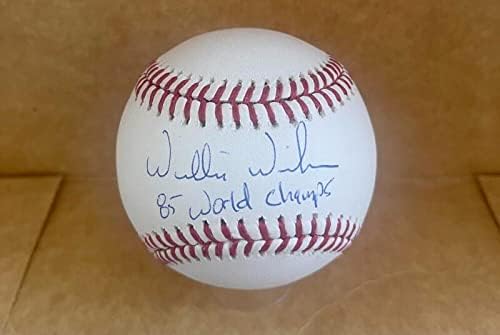 Willie Wilson Royals 85 Campeões Mundiais assinaram Auto M.L. Baseball Bas Authenticed