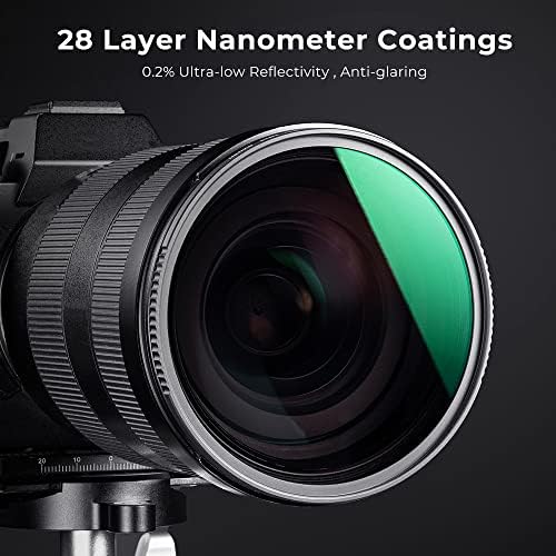 K&F Concept 67mm Kit de filtro de lente fixo nd, densidade neutra ND4 ND8 ND64 ND1000 Set com 28 camadas de vidro óptico HD com várias camadas