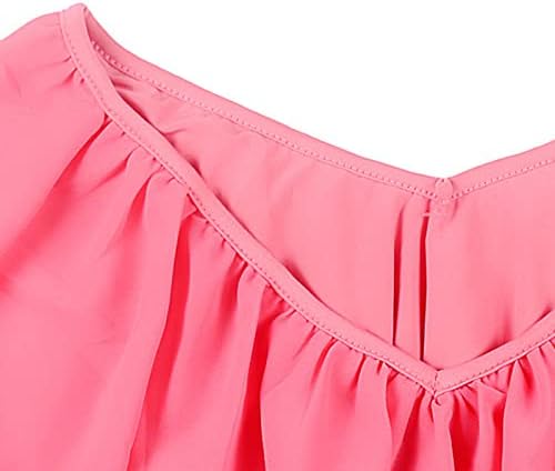 Chiffon de verão feminino tops elegantes blusas de decote em V Batwing de manga curta