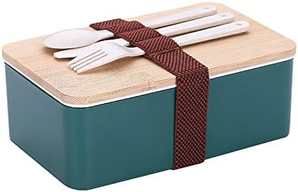 BLMIEDE Caixa de bento de madeira para microondas Box de camada dupla caixa de bento portátil caixa de bento BELL Bear Proof para armazenamento