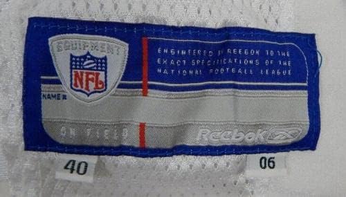 2006 San Francisco 49ers Blank Game emitiu White Jersey Reebok 40 DP24077 - Jerseys de Jerseys usados ​​da NFL não assinada