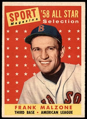 1958 Topps 481 All-Star Frank Malzone Boston Red Sox ex Red Sox