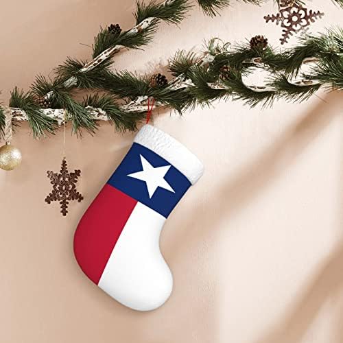 Bandeira ZP-CCYF do Texas Christmas Stocking lareira de férias de férias Soca de Natal de Natal Decoração clássica