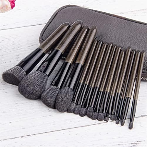 LLly Makeup Brush 15pcs Engote pincéis definidos com sombra de bolsa de malha de malha de sobrancelhas de sobrancelha