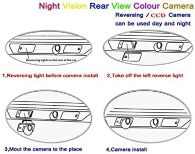 Reverse de backup de câmera / câmera de estacionamento / hd ccd rca ntst pal / placa lâmpada lâmpada para mitsubishi lancer 2000 ~ 2007