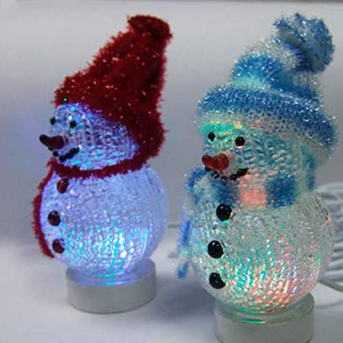 SOLustre Santa Night Light 2pcs Christmas Snowman Led Light Growing Snowman Night Night Lamp Usb Night Light Christmas Decorativo Luz para Decorações de Casa Presentes de Natal