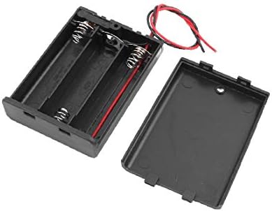 X-DREE 2 PCS ON/OFF SWITCH 2 FIios Caixa da caixa do suporte W para 3 x 1,5V AA Battery (Interruptora de Encendido/Apaagado
