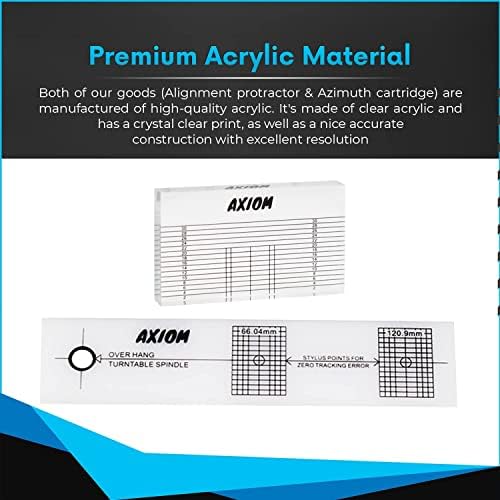 Axioma - Conjunto de Transtredores de Alinhamento do Cartilhão de Turros Turbable - Vinil Player Phono Cartuction Transtrator de Alinhamento e VTA Azimuth Governante