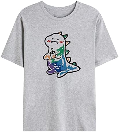 Tops para homens fofos de dinossauros de dinossauros curtos curtos camiseta diária camisetas casuais camisetas camisetas blusas