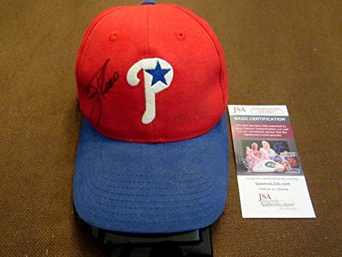 Jim Thome Phil Phillies Hof assinado Auto Phillies Academia de beisebol Cap Hat JSA - Chapéus MLB autografados
