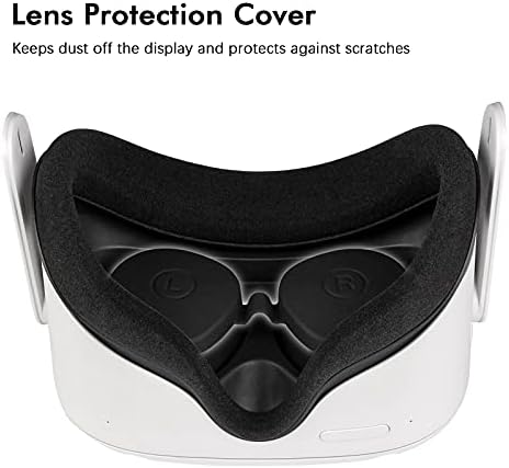 Acessórios para Oculus/Meta Quest 2 com tampa de face VR, tampa do controlador de toque e tampa protetora de lentes, feita