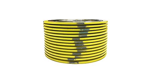 SERLING SEAL 9000IR4304GR2500X12 304 Junta de ferida em espiral em aço inoxidável com anel interno de 304Ss e enchimento de grafite flexível, classe de pressão 2500#, para 4 tubo, amarelo com faixa cinza
