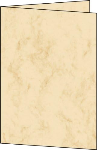 Cartões de mármore Sigel DC504, bege, A5, 25 cartões
