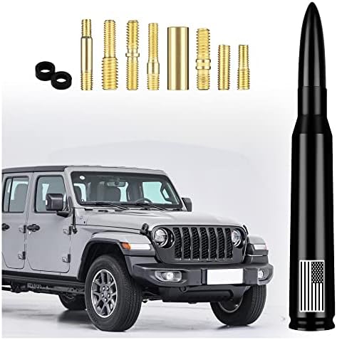Antenna de bala de caminhão de carro Kifidan Adaptador de antena de rádio AM/FM, Substituição de Topper de Antena de Carro de Decoração