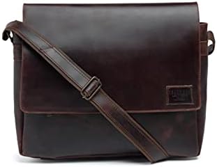 Teakwood Leathers Top Grein Leather Laptop Messenger Bag Business Vintage ombro Vintage Crossbody for Men
