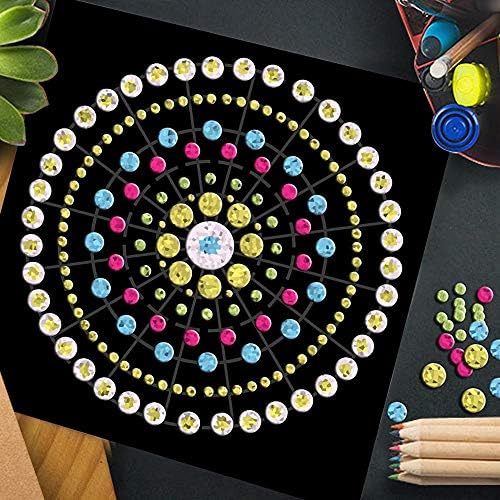 5 peças Mandala Dot Painting Tool Stopys Models Set, 8/12/16 Segmento Criativo Mandala Estêncils reutilizáveis ​​Pintura reutilizada