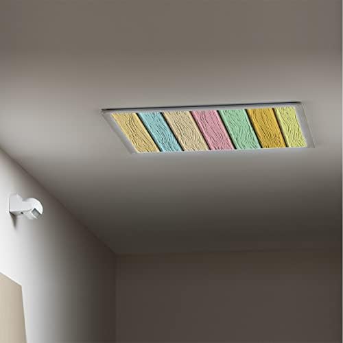 Tampas de luz fluorescentes para painéis de difusor de luz do teto Pastel-Pastel-Fluorescent Light Capas para sala de aula