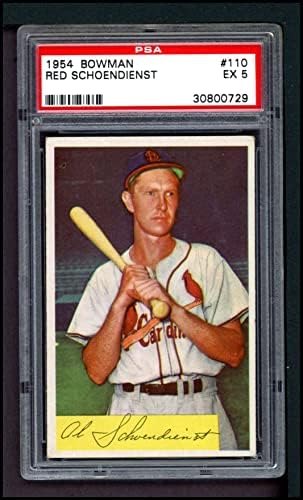 1954 Bowman 110 Red Schoendienst St. Louis Cardinals PSA PSA 5.00 Cardinals