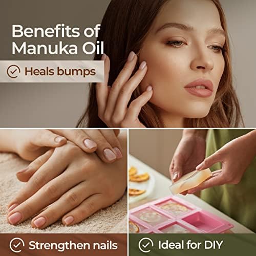 Gya Labs Pure Manuka Oil for Skin - de grau terapêutico Óleos essenciais para a pele - Óleo essencial de Manuka