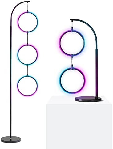 Brightech Nova Modern Color Mudança de lâmpada e pacote de lâmpada de mesa-Lâmpada LED com impressionante gradiente de cor RGB e pingente