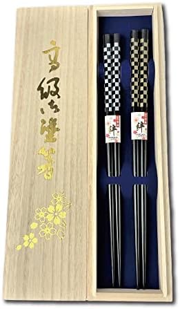 Capticks japoneses premium Reutilable 2Prs Conjunto [Made in Japan] Tradicional Arte de Laca de madeira de madeira b) b)