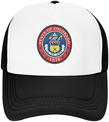 Bolufe State Seal of Colorado Baseball Cap, tem uma boa função respirável, conforto natural e respirável